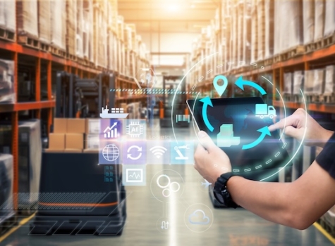 Business Logistics technology concept