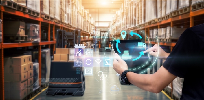 Business Logistics technology concept