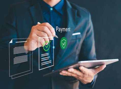 Online payment confirmation, financial technology transactions, digital banking, and online payments. People who use mobile phones for online transactions and shopping.