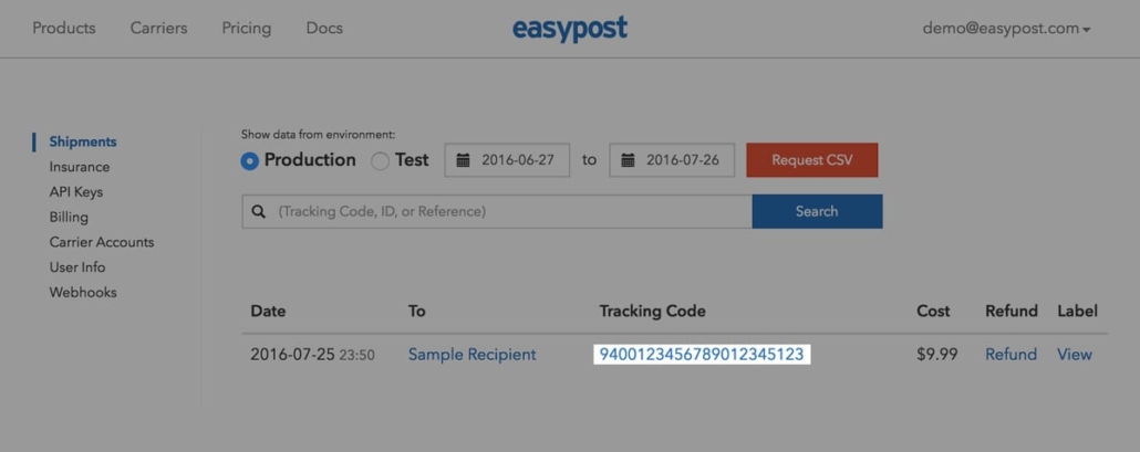 Public Tracking-Details Page for Parcel Tracking | EasyPost
